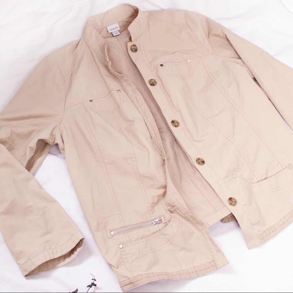 Khaki Light Weight Utility Jacket - image 4
